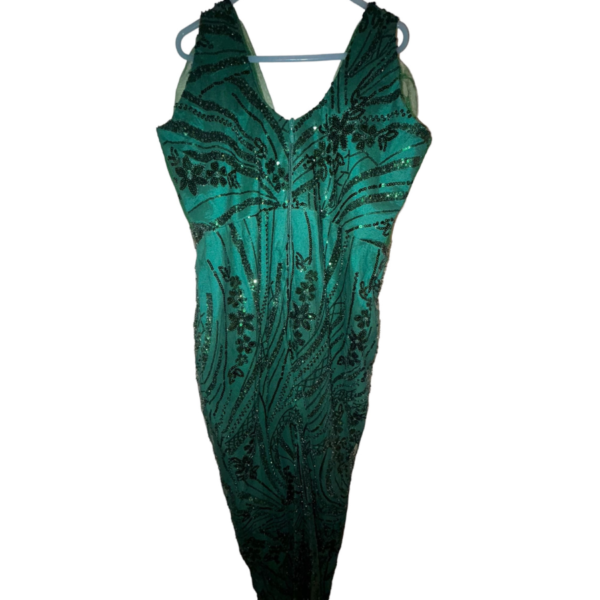 Green Sequins Dress - Image 2